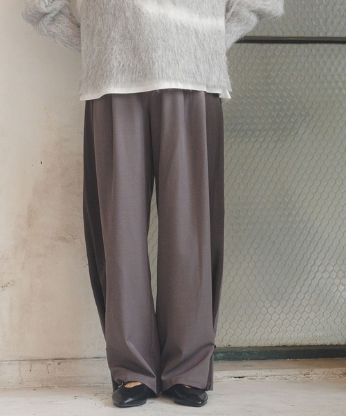 パンツ 配色ラインワイドパンツ / 234479 レディース | LAKOLE | 09
