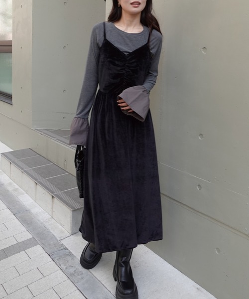 CORNERS（コーナーズ） ワンピース ベロアキャミワンピ : ZOZOTOWN