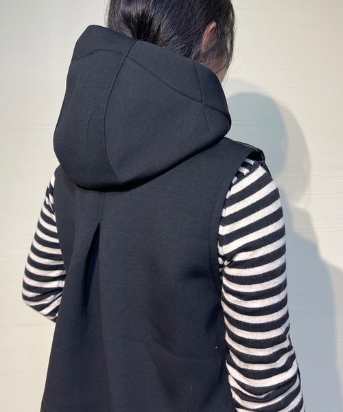ベスト ジレ ボンディングキルト ショートフードベスト レディース ベスト ジレ ボンディングキルト ショートフードベスト