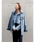 デニムジャケット gジャン ビッグシルエットデ...の詳細画像2