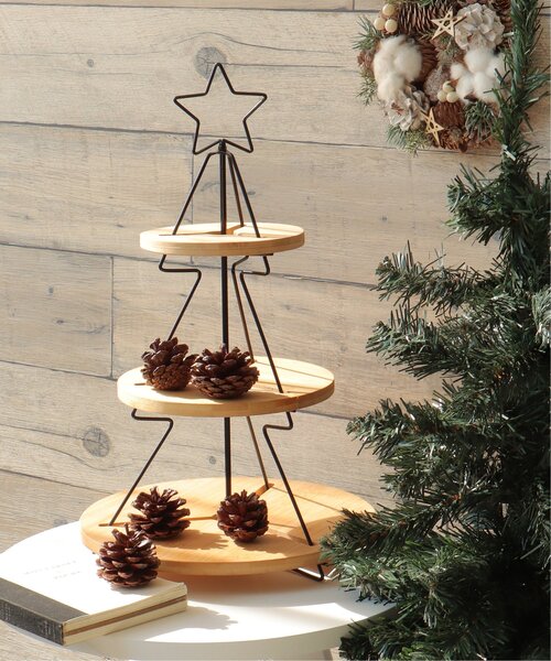 【美品】英国製　スポード ★クリスマスツリー★2段ケーキスタンド 英国製 スポード クリスマスツリー 2段ケーキスタンド 箱付】英国製