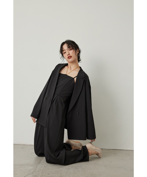 niana パンツドレス プラクティカルセットアップ 2点セット ストライプ 