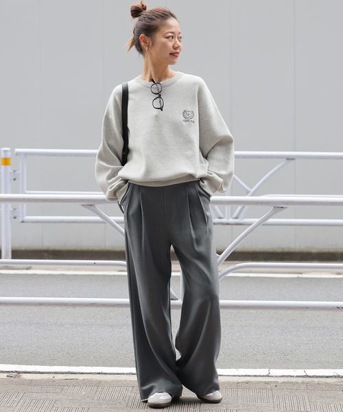 【関税込み】VAILLANT ブラック アシンメトリ トラウザーズ JOURNAL STANDARD relume スラックス パンツ LANATECワイド