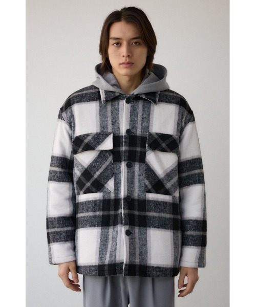 AZUL BY MOUSSY ブルゾン アウター シャギーチェック中綿シャウター 