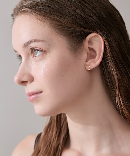 ピアス K10キュービックジルコニアピアス レディース_3
