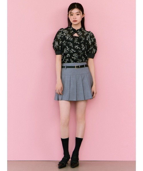 LILY BROWN ブラウス シャツ エンブロイダリーチャイナトップス