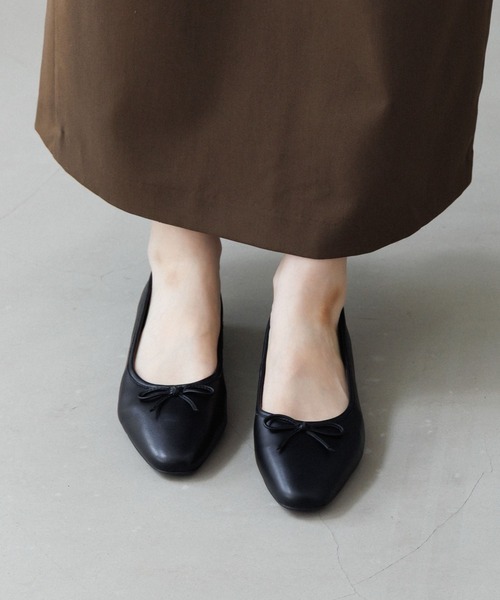バレエシューズ パンプス 「HIMIKO」「WEB限定デザイン」スクエアトゥバレエシューズ/640008の画像