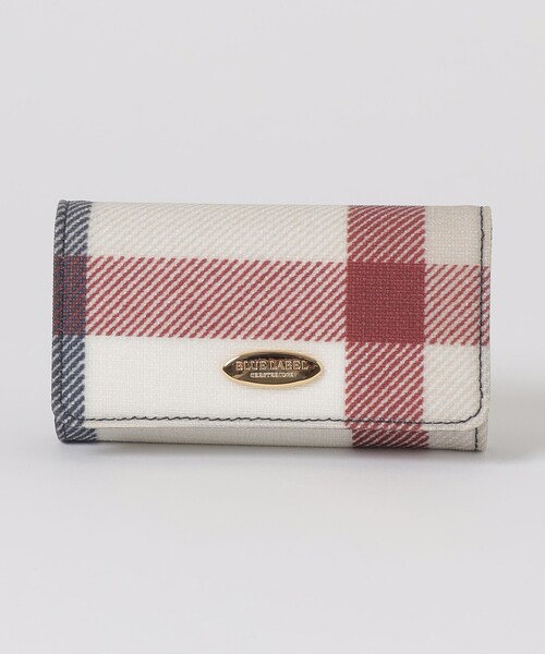美品BLUE LABEL CRESTBRIDGE チェック柄キーケース BLUE LABEL CRESTBRIDGE キーケース クレストブリッジチェック