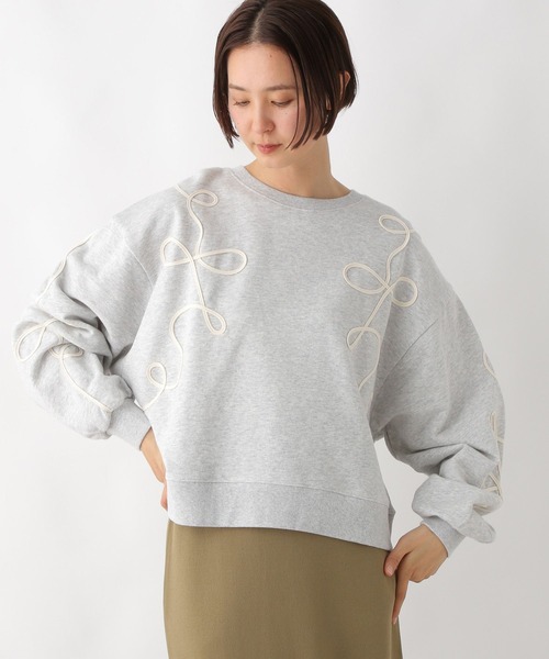 ※♡miiko♡※ MSGM【美品】レーススウェット Emsexcite（エムズエキサイト） トレーナー スウェット 裏起毛裾レース