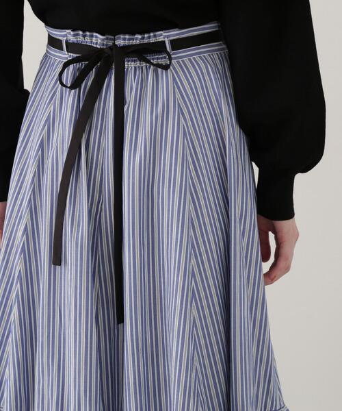 PROPORTION BODY DRESSING スカート リボン付きストライプ PROPORTION BODY DRESSING スカート リボン付きストライプ