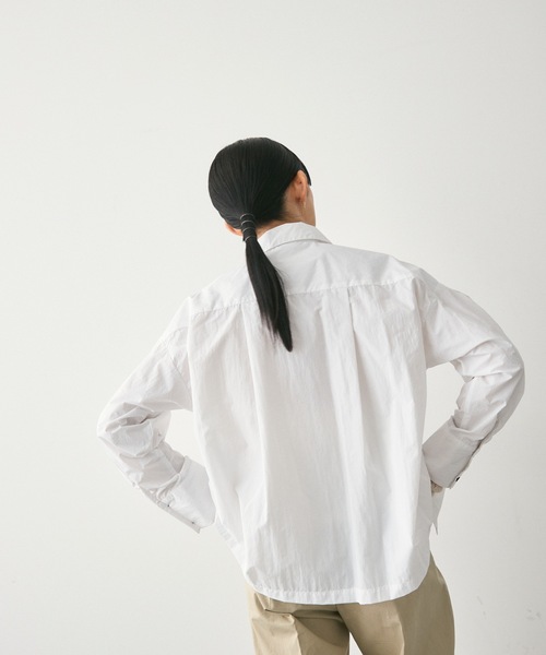 ブラウス シャツ Side-hole nylon shirt / サイドホールナイロンシャツ Side-hole nylon shirt / サイドホールナイロンシャツ