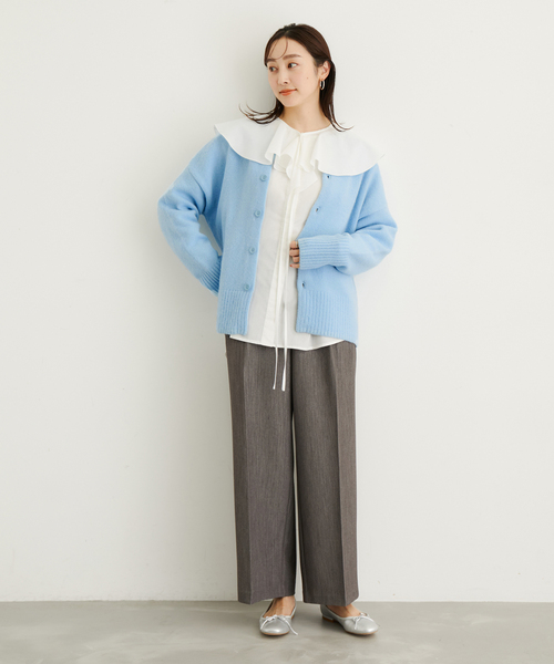 「LE CERCLE par rope'」 ニットカーディガン M ベージュ系その他2 レディース_画像3