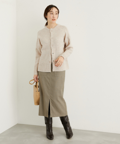 「LE CERCLE par rope'」 ニットカーディガン M ベージュ系その他2 レディース_画像7