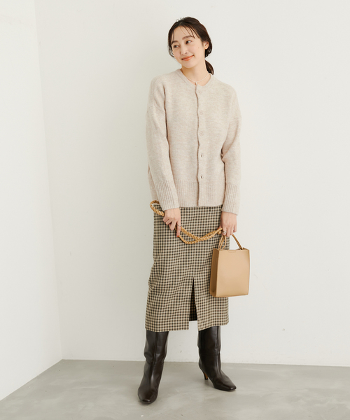 「LE CERCLE par rope'」 ニットカーディガン M ベージュ系その他2 レディース_画像8