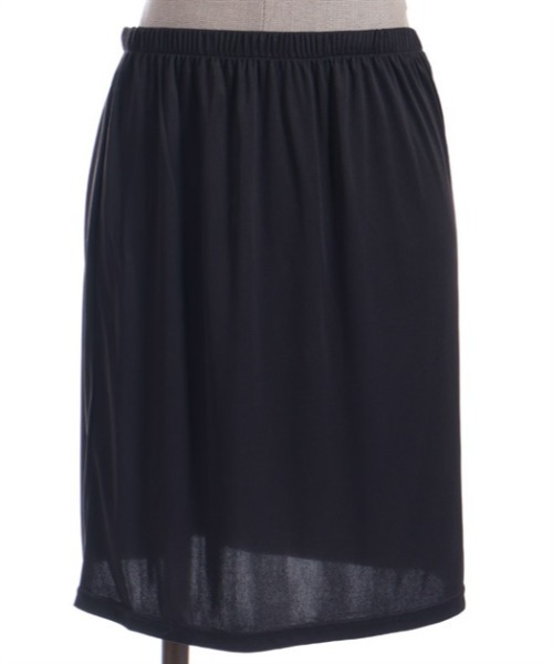 axes femme POETIQUE スカート ペチ付リボンラインロングスカート