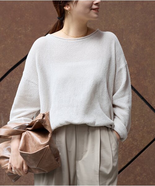 ジャーナルスタンダード ペーパーヤーンカノコルーズニット JOURNAL STANDARD ニット セーター ペーパーヤーンカノコルーズ