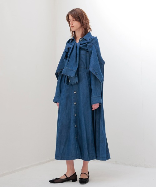 DRESSLAVE ワンピース chameleon denim dress(カメレオンデニム