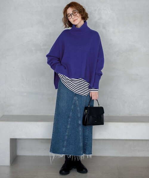 「23区」 タートルネックニット 38 ベージュ レディース_画像5