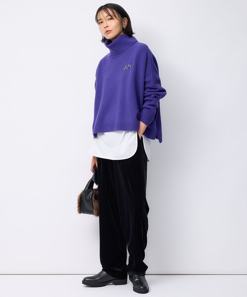 「23区」 タートルネックニット 38 ベージュ レディース_画像8