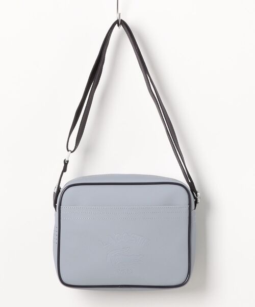【正規品】LACOSTE リポーターバッグ LACOSTE ショルダーバッグ モノグラム レザーモノグラム