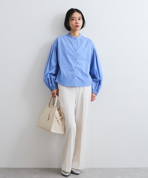 ブラウス シャツ バンドカラーシャツ「洗濯機で洗える」 レディース ketty ブラウス シャツ バンドカラーシャツ「洗濯機で洗える