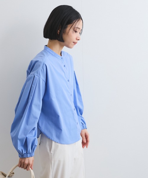 ブラウス シャツ バンドカラーシャツ「洗濯機で洗える」 レディース ketty ブラウス シャツ バンドカラーシャツ「洗濯機で洗える