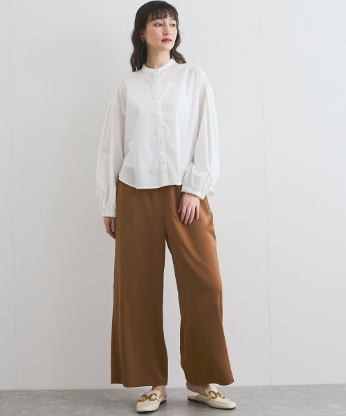 ブラウス シャツ バンドカラーシャツ「洗濯機で洗える」 レディース ketty ブラウス シャツ バンドカラーシャツ「洗濯機で洗える