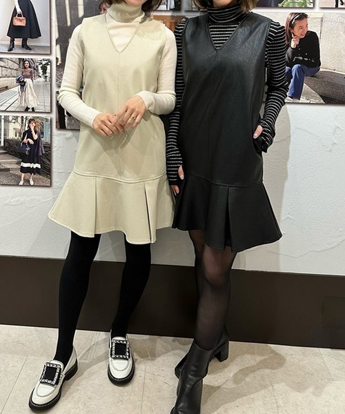 ST.ROONEY（セントルーニー） ワンピース エコレザーワンピース「低