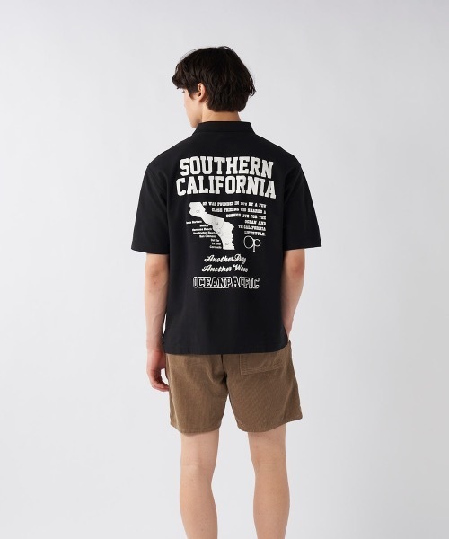 Pacific サーフィンデザイン ポロシャツ Amazon | [オーシャンパシフィック] OP メンズ ワイドシルエット