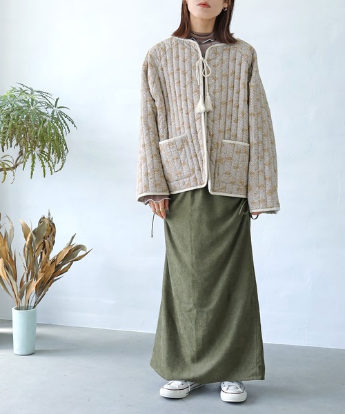 「Crisp」 ノーカラージャケット FREE ピンク レディース_画像4