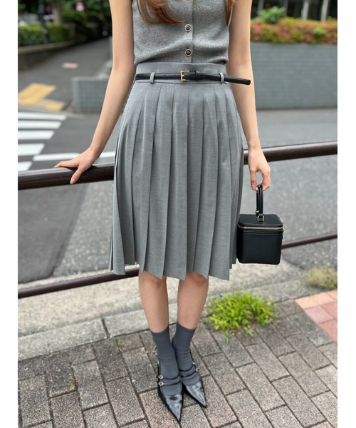 SNIDEL スカート ベルト付きミドルスカート : ZOZOTOWN Yahoo!店
