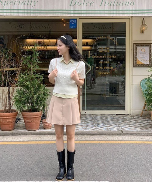 「SONA」 半袖ニット FREE ブルー レディース_画像2