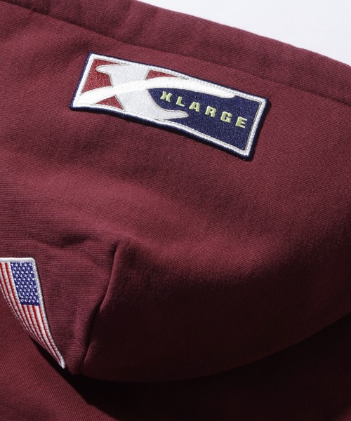 XLARGE 「XLARGE」 ジップアップパーカー M バーガンディー