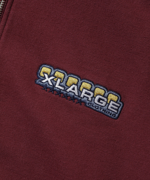 XLARGE 「XLARGE」 ジップアップパーカー M バーガンディー