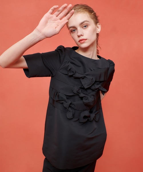 ブラウス シャツ 「LOULOU WILLOUGHBY」ランダムリボンタフタブラウス レディース LOULOU WILLOUGHBY ブラウス シャツ 「LOULOU WILLOUGHBY