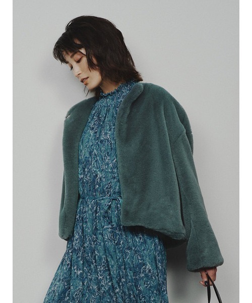 FRAY I.D（フレイ・アイディー） ファーコート 0 グレー レディース