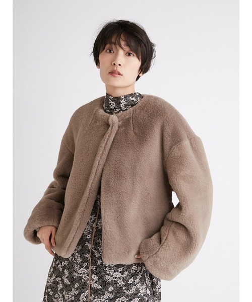 FRAY I.D（フレイ・アイディー） ファーコート 0 グレー レディース