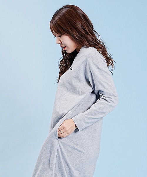 THE NORTH FACE 「THE FACE」 長袖ワンピース M グレー