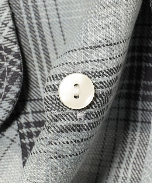 BEAMS（ビームス） シャツ オンブレチェック オープンカラー シャツ