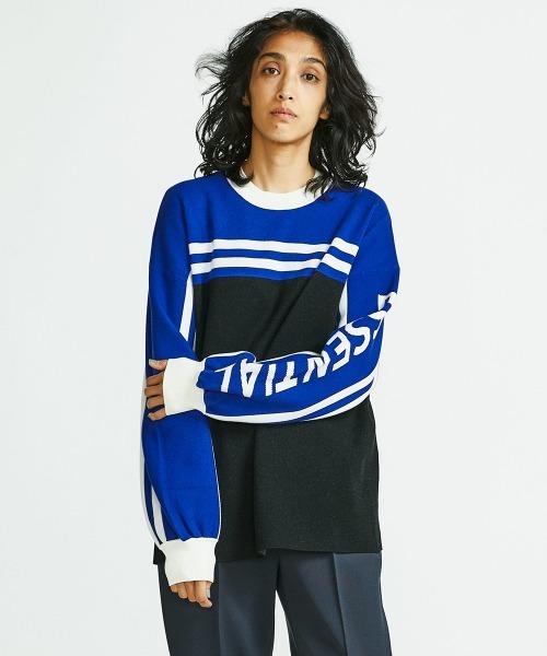 「ESSENTIAL」 長袖ニット FREE ピンク レディース_画像4