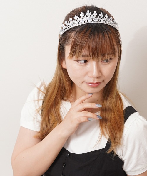 カチューシャ 卒業式 クリスタル シルバー プリンセス クイーン
