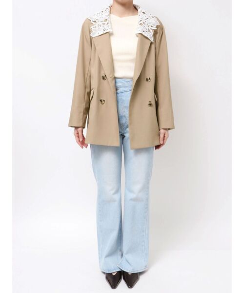 現行品✨新品タグ付き✨LAGUNAMOON レースデタッチドカラージャケット ラグナムーン LAGUNAMOON レースデタッチドカラージャケット