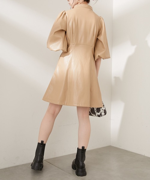 Chico（チコ） 7分袖ワンピース FREE ベージュ レディース : ZOZOTOWN