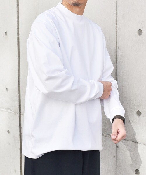「SHIPS any」 長袖Tシャツ LARGE ホワイト メンズ_画像5