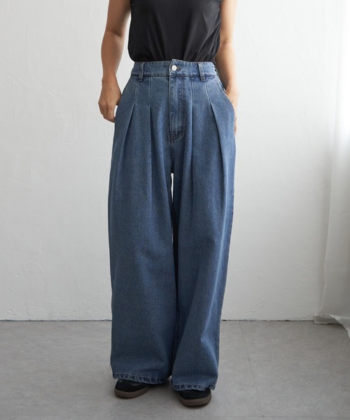 notch. ジーンズ デニム デニムパンツ デニムタックバギーパンツ