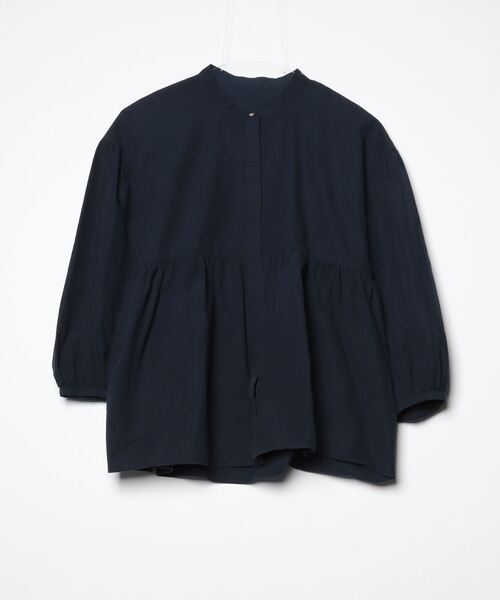 「green label relaxing」 7分袖ブラウス FREE ネイビー レディース