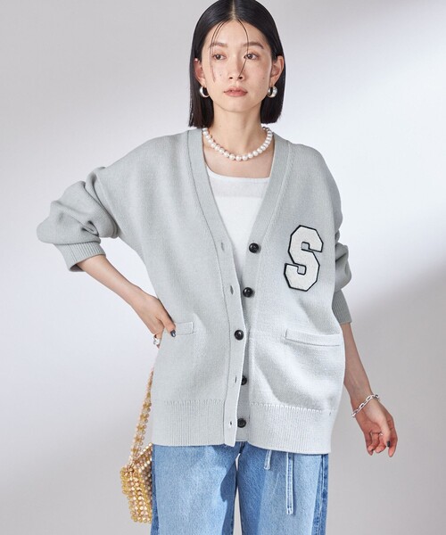 SHIPS（シップス） カーディガン 「手洗い可能」サガラ ワッペン