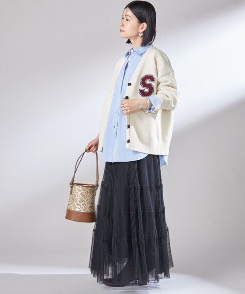 MILK☆レタードカーディガン☆新品 THEOREM カーディガン mcg3646-Award Cardigan レタードカーディガン