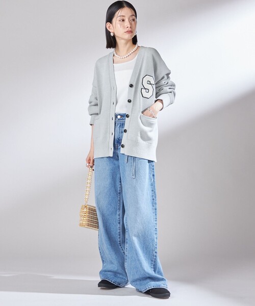 SHIPS（シップス） カーディガン 「手洗い可能」サガラ ワッペン