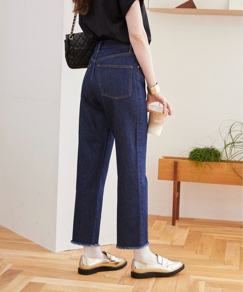 「ANGIE」 デニムパンツ LARGE ブラック レディース